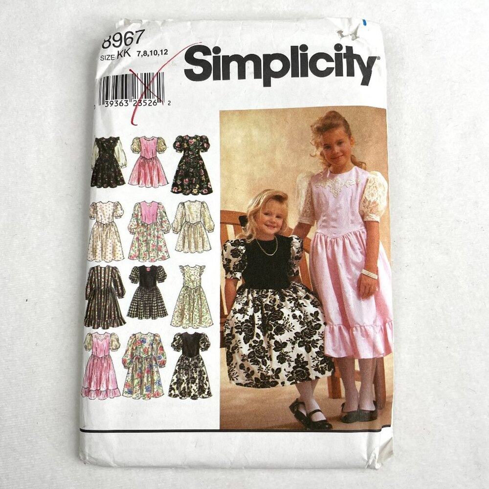 Vintage 1999 Simplicity 8967 Childs Dress in 2 Lengths Pattern